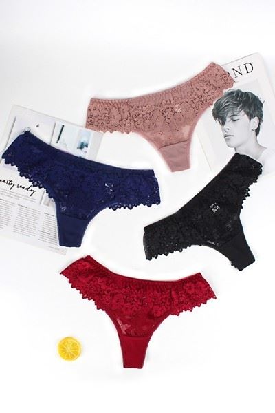 Women Low Waist G String Bikini Lace Thong For Women