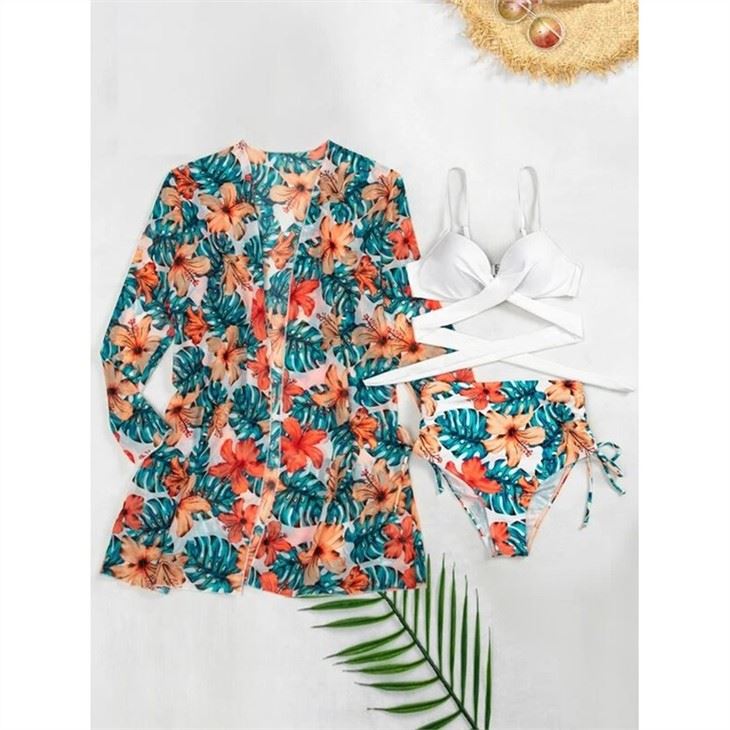 Costume da bagno donna Arancione Sexy Hot 3 pezzi